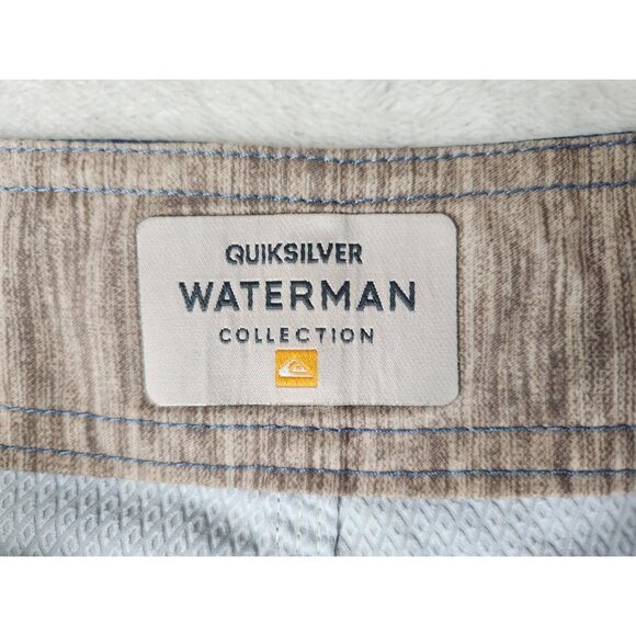 Quiksilver Boardshorts Mens 38 Blue Hybrid Swim Trunks Bathing Suit Waterman - Picture 5 of 13